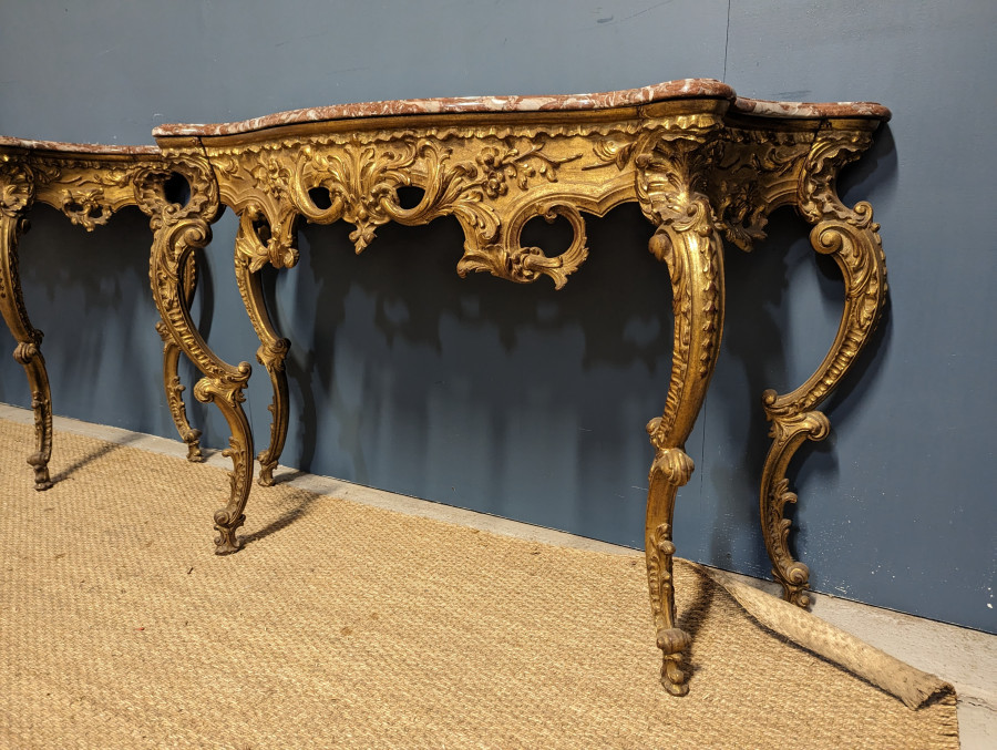 Paire de console de style Louis XV