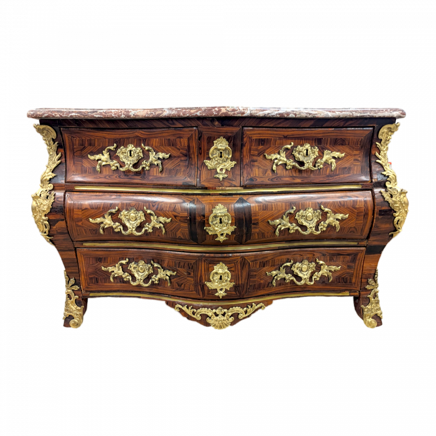 Commode Tombeau Régence En Marqueterie