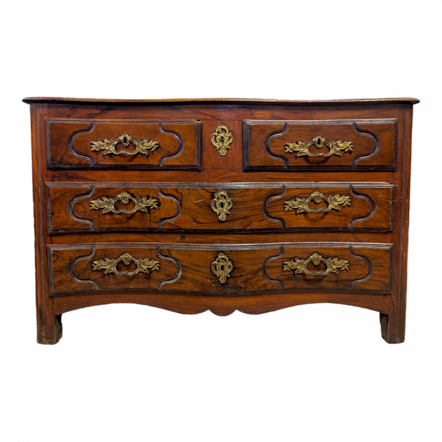 Commode XVIII eme epoque Louis XIV en noyer massif