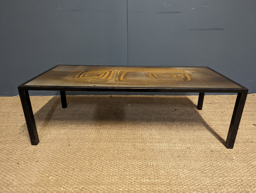Table basse moderniste céramique des années 70