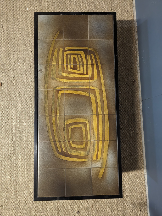 Table basse moderniste céramique des années 70