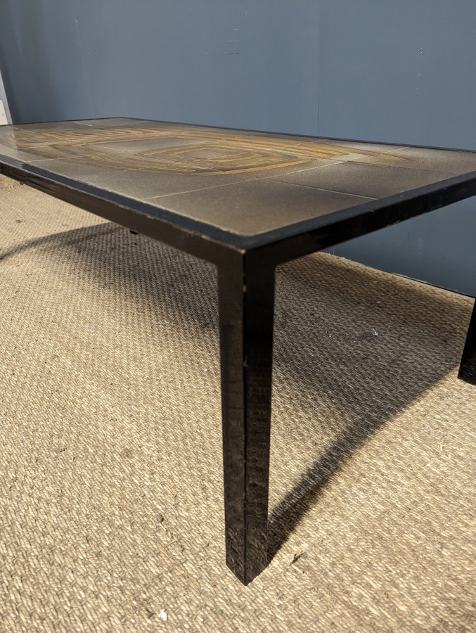 Table basse moderniste céramique des années 70
