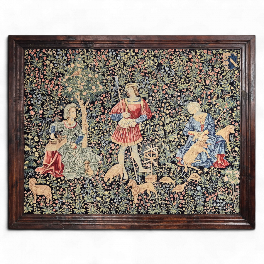 Modèle de tapisserie XVIIe, La Pastorale et le Rouet exposé au Louvre
