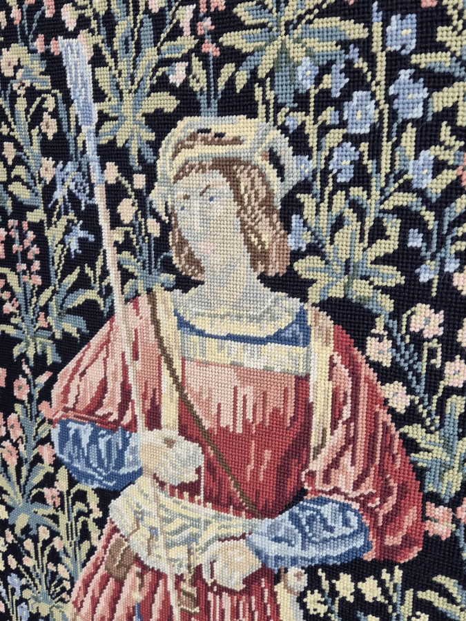 Modèle de tapisserie XVIIe, La Pastorale et le Rouet exposé au Louvre