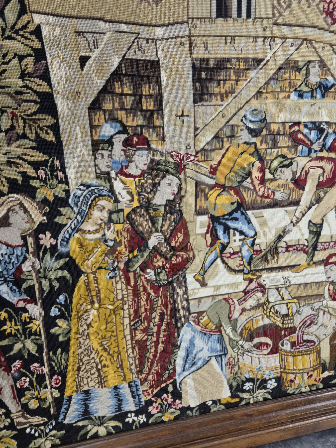Modèle de tapisserie XVIIe, Les Vendanges