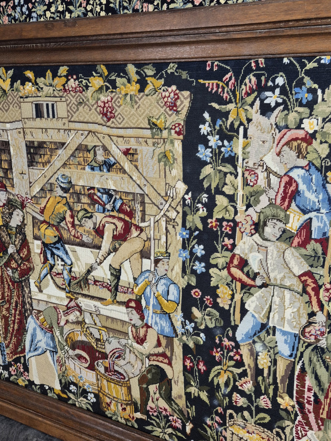 Modèle de tapisserie XVIIe, Les Vendanges