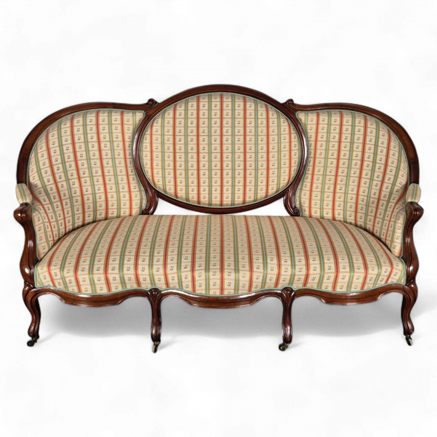 Banquette en Acajou de style Napoléon III