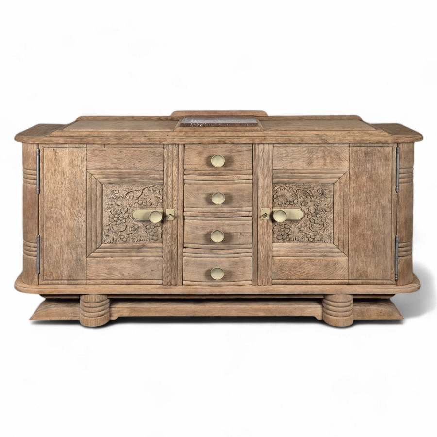 Buffet brutaliste en Chêne DLG Dudouyt