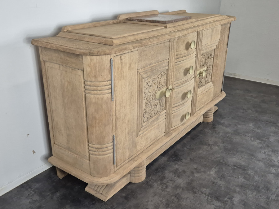Buffet brutaliste en Chêne DLG Dudouyt
