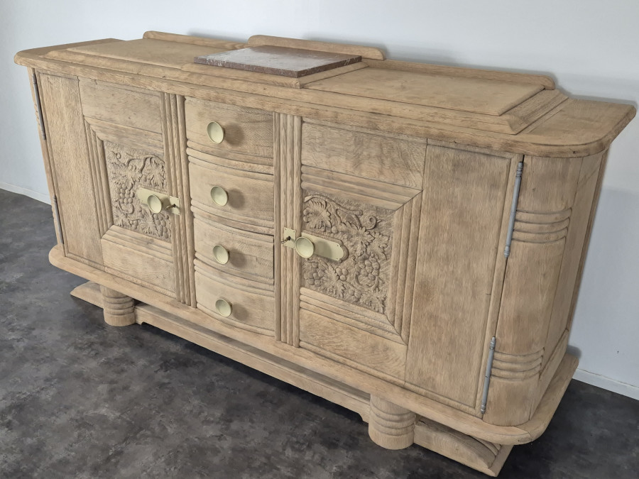 Buffet brutaliste en Chêne DLG Dudouyt