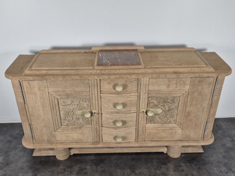 Buffet brutaliste en Chêne DLG Dudouyt