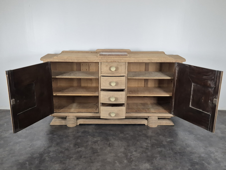 Buffet brutaliste en Chêne DLG Dudouyt