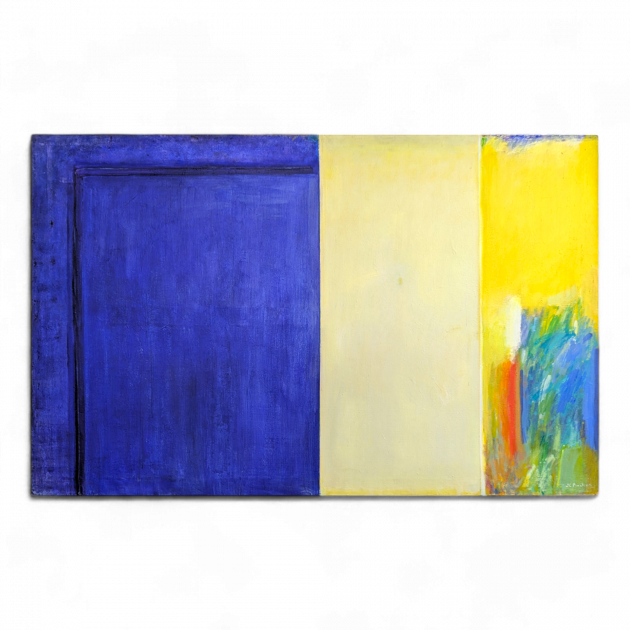 Grande peinture abstraite de Jean claude Pinchon 1944-1998