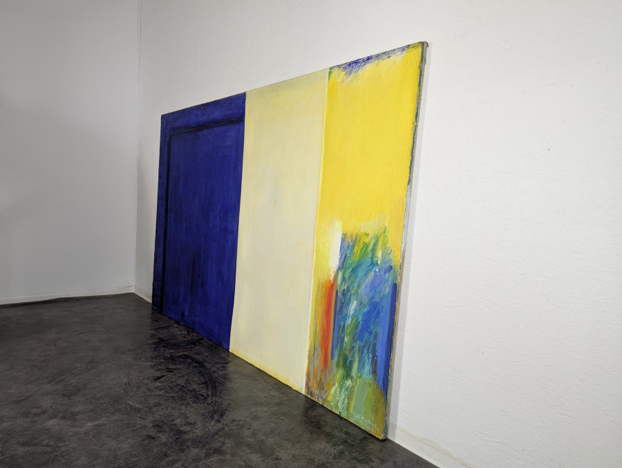 Grande peinture abstraite de Jean claude Pinchon 1944-1998