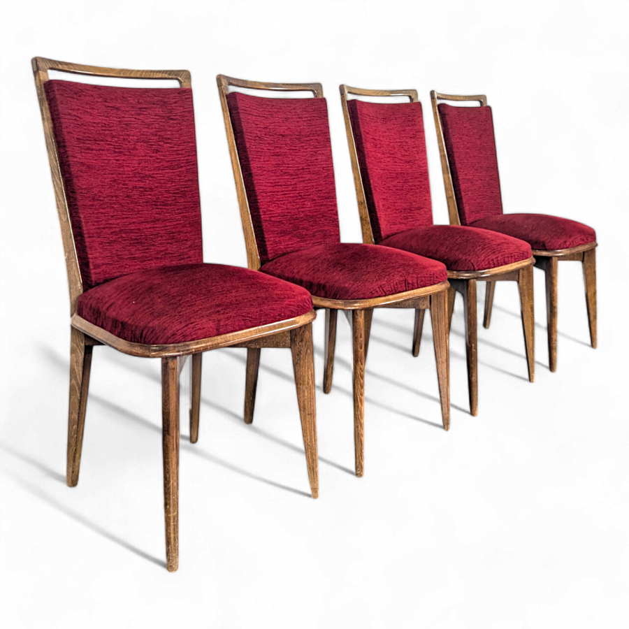 Série de 4 chaises années 50