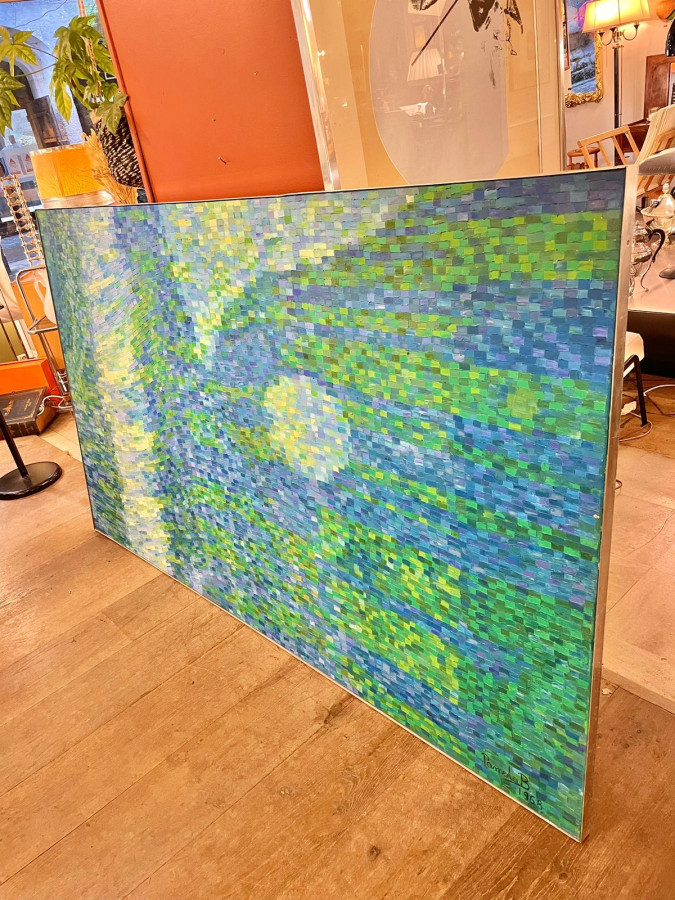Grand tableau encadré de 1968 par Pamela B.