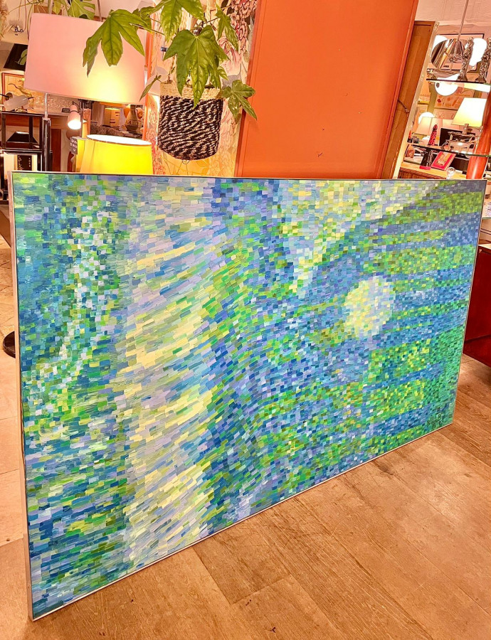 Grand tableau encadré de 1968 par Pamela B.