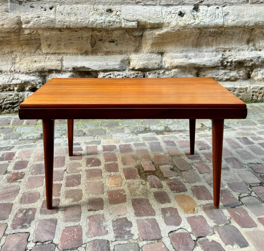 Table Scandinave en Teck avec 2 allonges