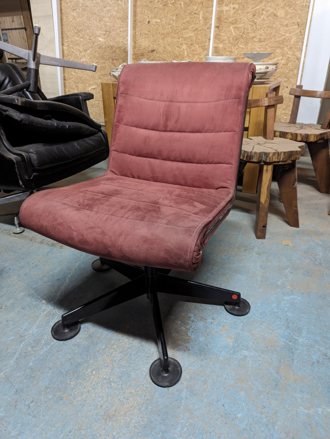 Chaise de bureau en velours par Sapper pour Knoll