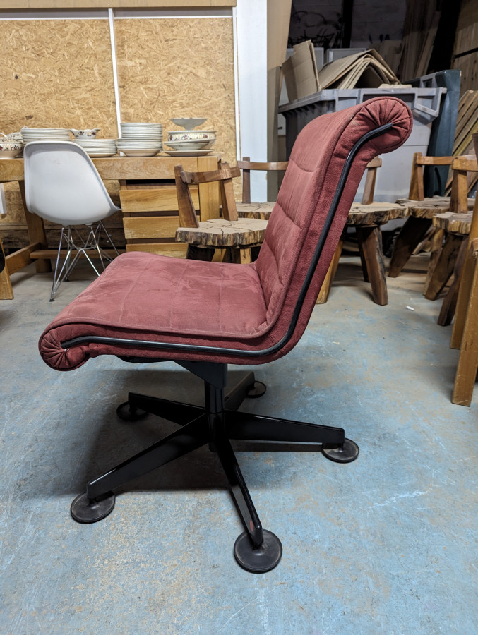 Chaise de bureau en velours par Sapper pour Knoll