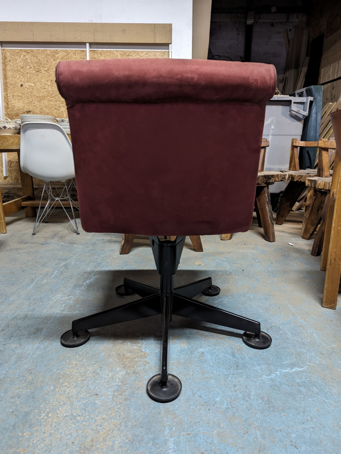 Chaise de bureau en velours par Sapper pour Knoll
