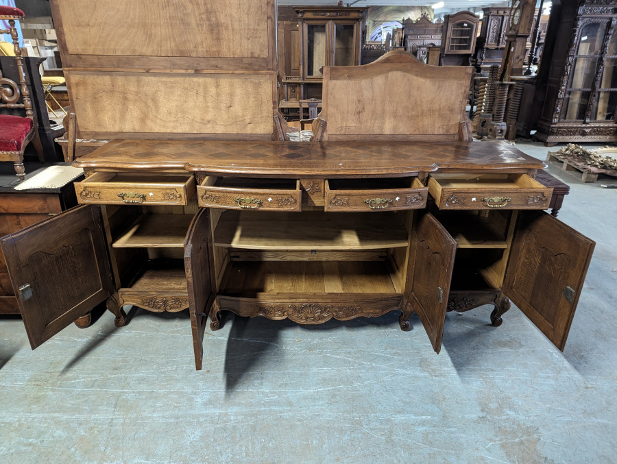 Buffet Enfilade de style Louis XV en chêne