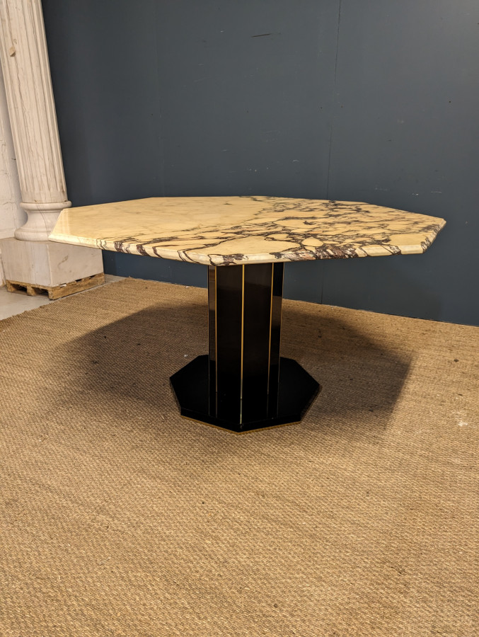 Table plateau Marbre avec Pied Eric Maville
