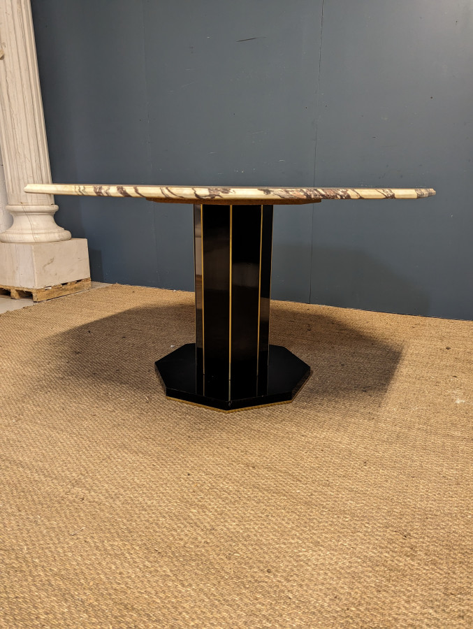 Table plateau Marbre avec Pied Eric Maville