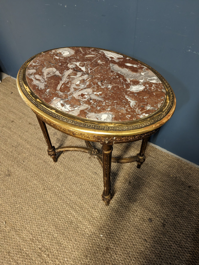 Guéridon dorée d'époque Napoléon III