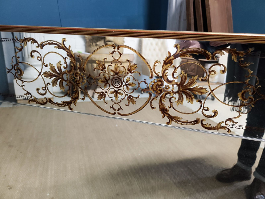 Miroir des année 70' style vénicien en églomisé