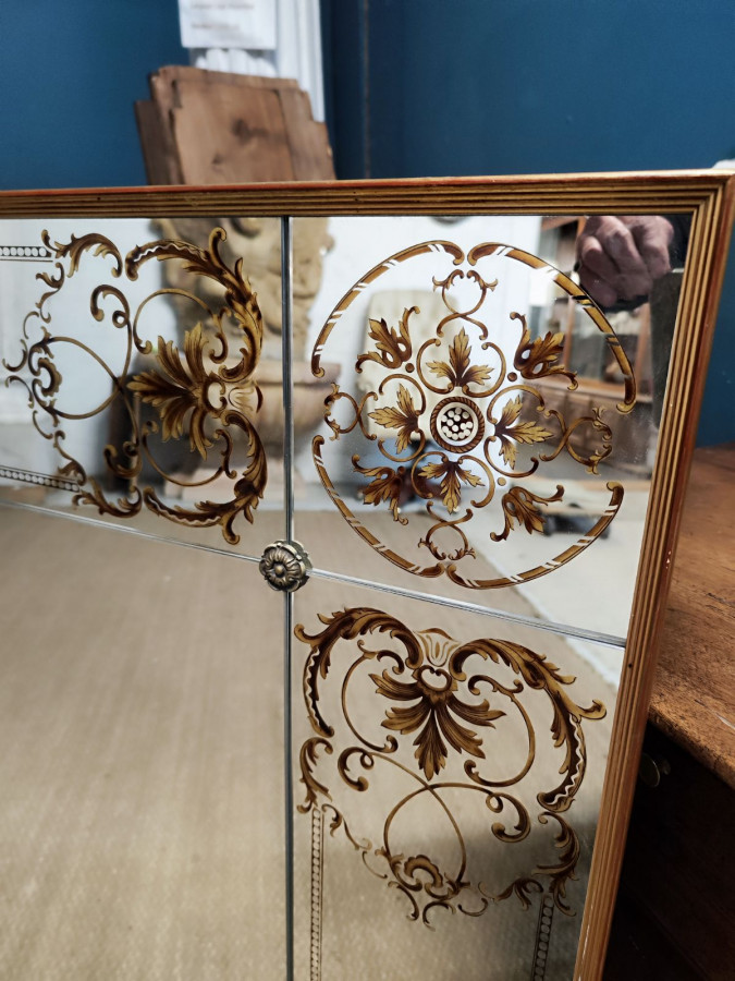 Miroir des année 70' style vénicien en églomisé