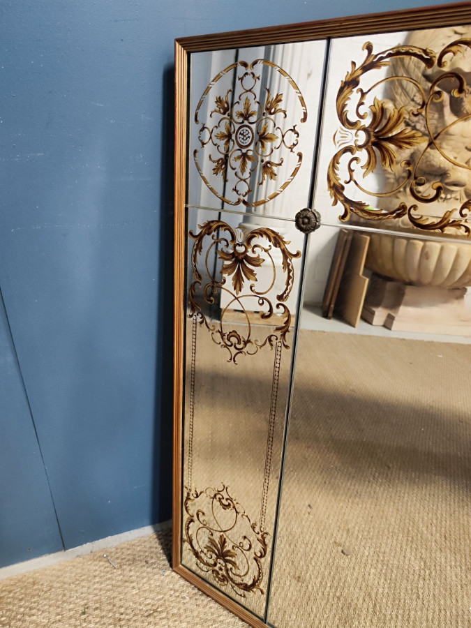 Miroir des année 70' style vénicien en églomisé