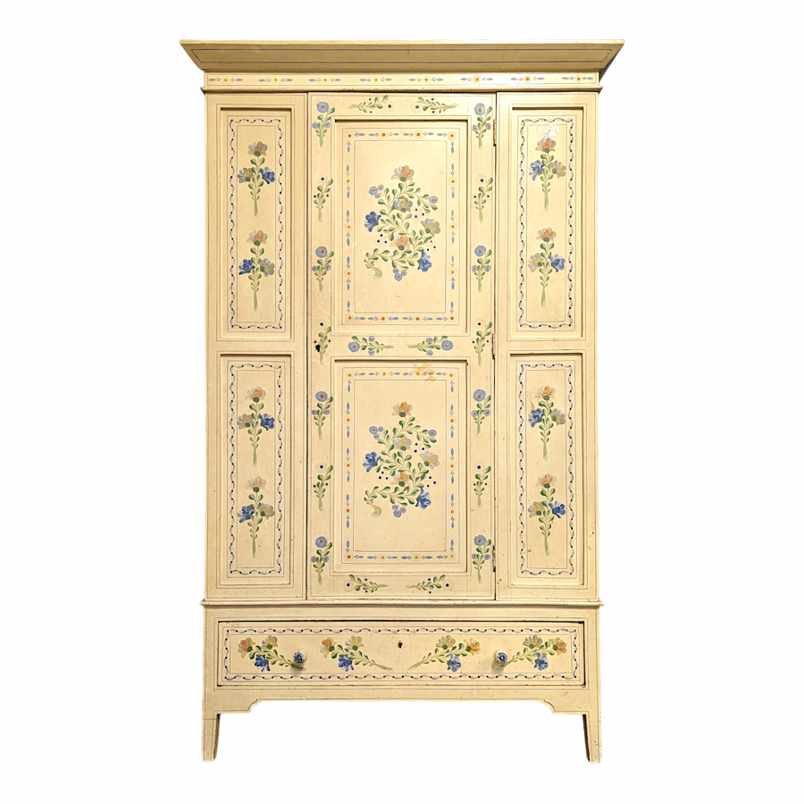 Armoire peinte à la main de 1900