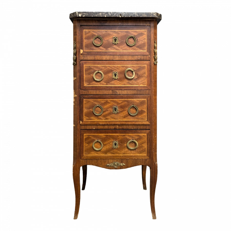 Chiffonier en marqueterie de style Transition