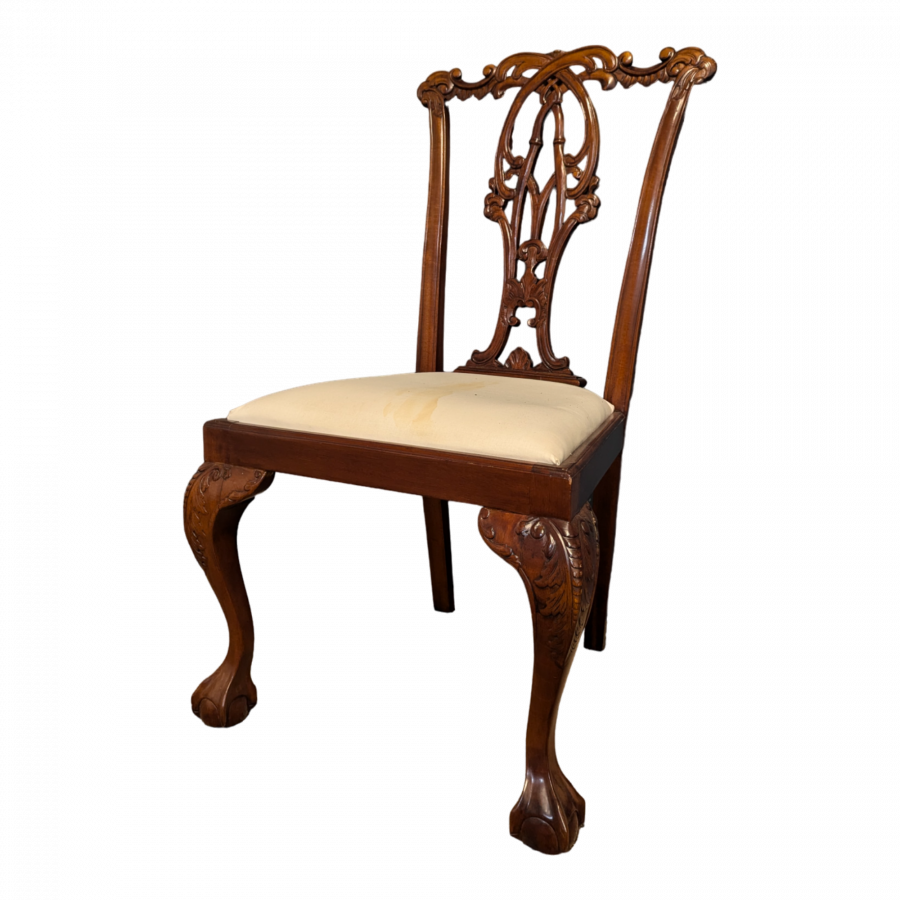 Chaise en Acajou Massif de Style Chippendale