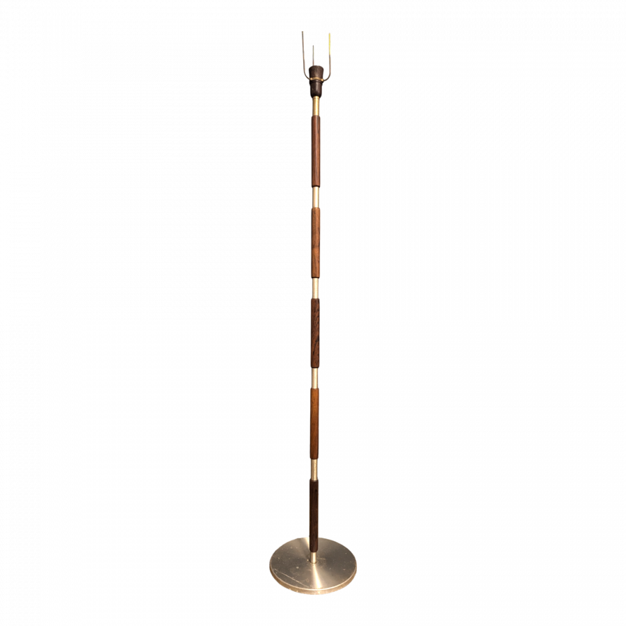 Lampadaire vintage en teck scandinave