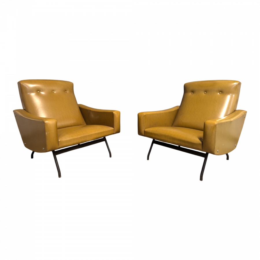 Paire de Fauteuils modèle Galion par Gilbert Steiner