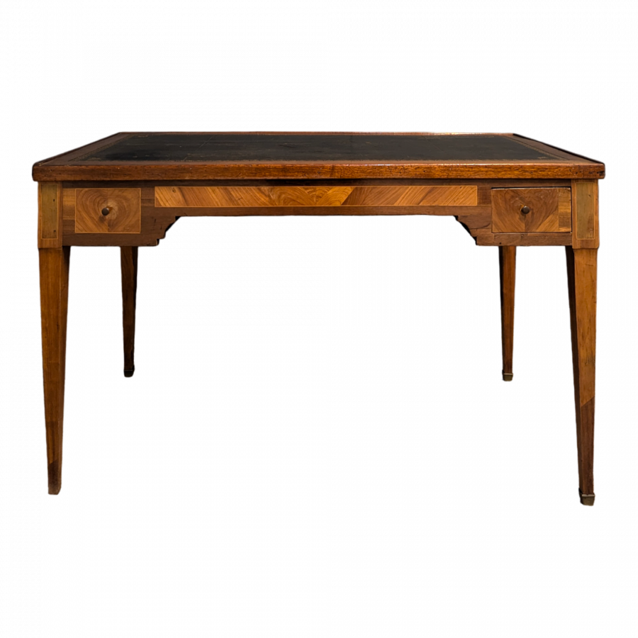 Table de jeu Tric Trac époque XVIIIe en marqueterie