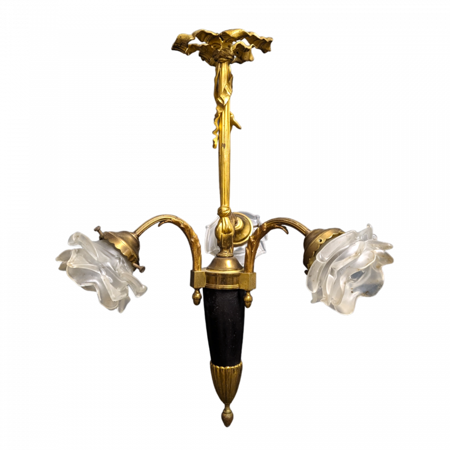 Lustre en bronze de style Napoléon III