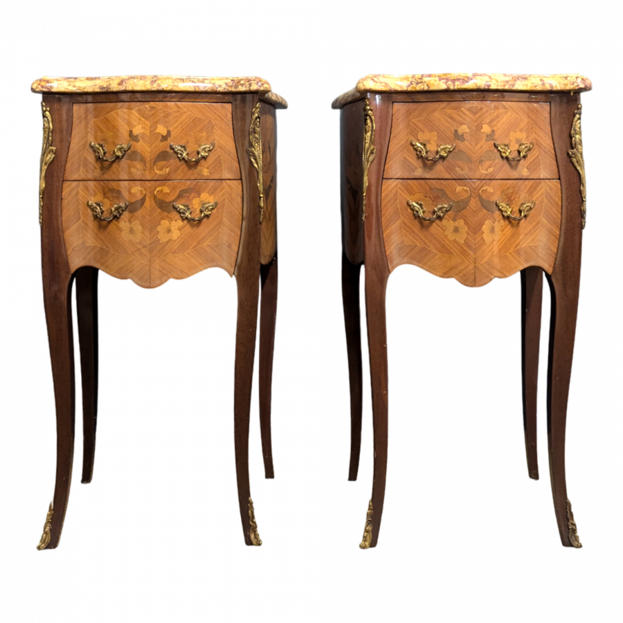 chevet de style Louis XV plateau marbre