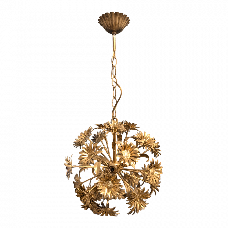 Lustre à fleurs des années 70