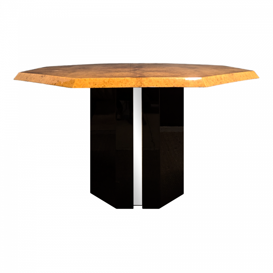 Table en Loupe d'orme de Jean-Claude Mahey
