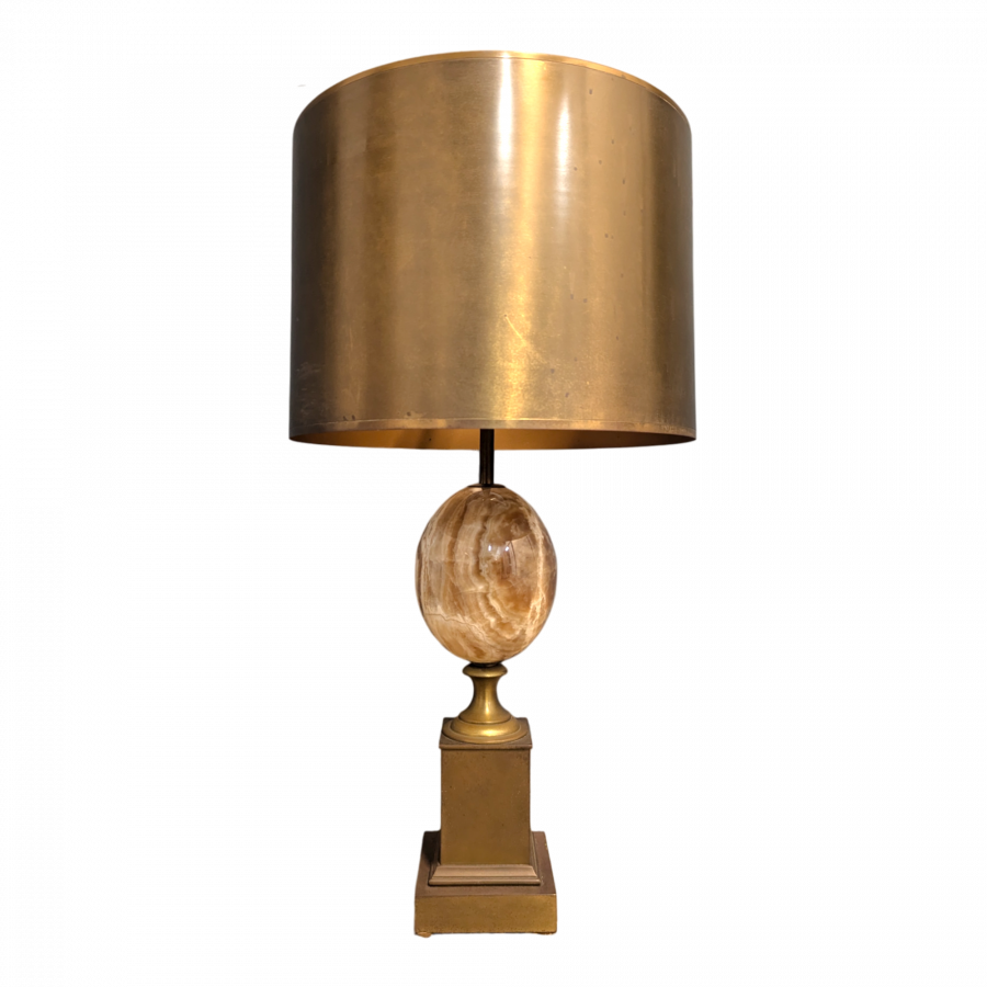 Lampe Maison Charles en Laiton et Onyx