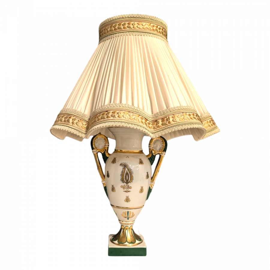Vase époque Empire porcelaine de Paris monté en lampe