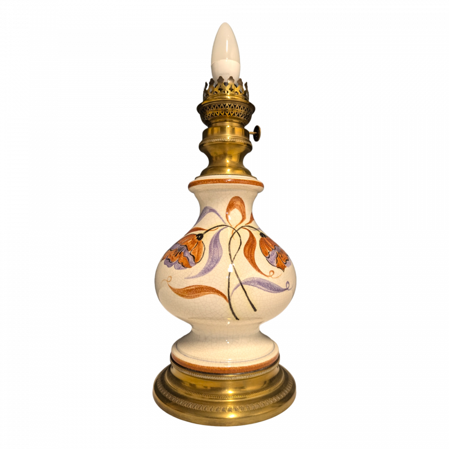 Lampe à pétrole montée en lampe
