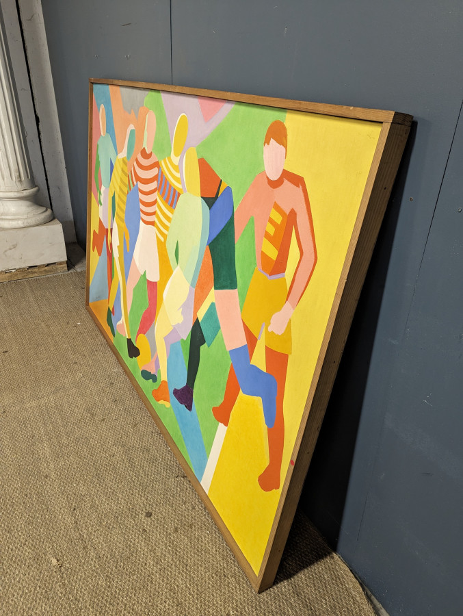 Grand tableau d'André Mouillé «&nbsp;les Footballeurs&nbsp;»