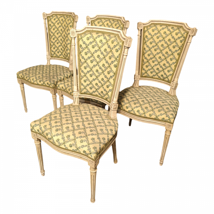Série 4 chaises style Louis XVI