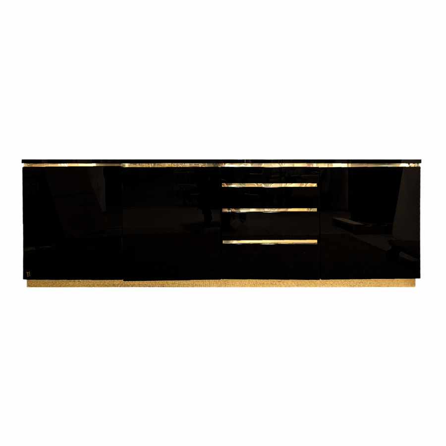 Enfilade laquée de Jean Claude Mahey années 1970