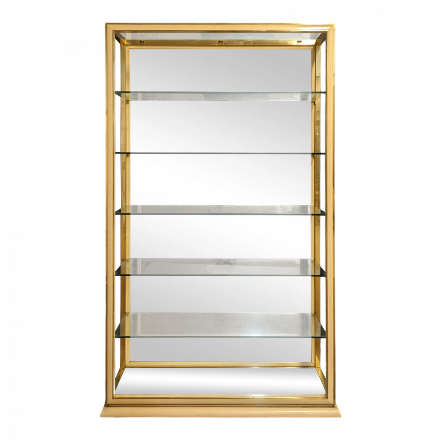 Vitrine de magasin en Laiton et miroir