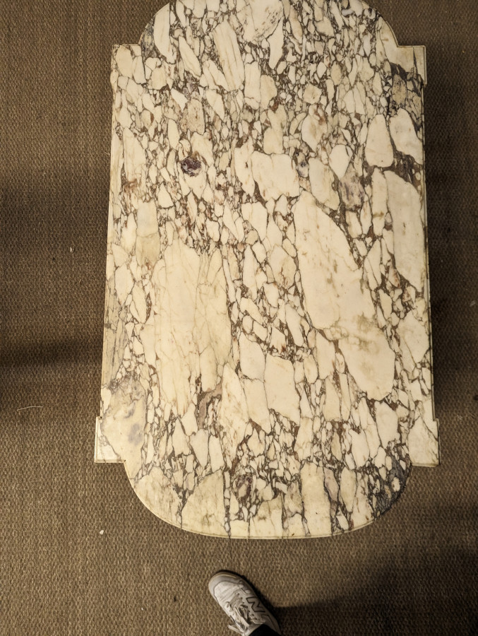 Table de milieu de style Louis XVI en bois doré époque Napoléon III